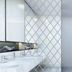 Oglinzi Decorative Autoadezive Diamond Mirror Set 35 Piese Acrilice pentru Perete, Design Modern 3D