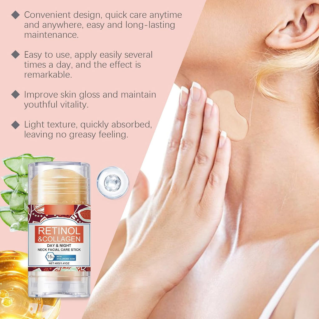 Retinol + Colagen Stick cu Acid Hialuronic – Anti-Îmbătrânire 1+1 Gratuit