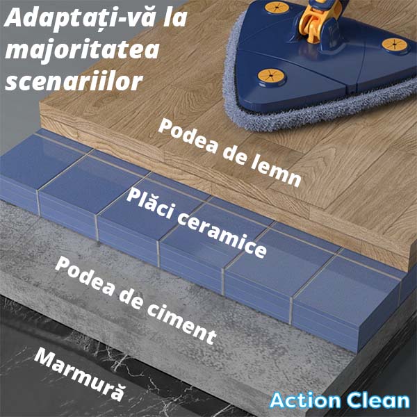 Mop Smart Curatare Rapida + 2 Lavete Gratuit