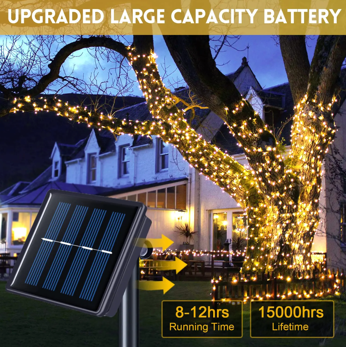 1+1 Gratuit - Instalatie Solara 100 Leduri, Interior/Exterior, 10 Metri