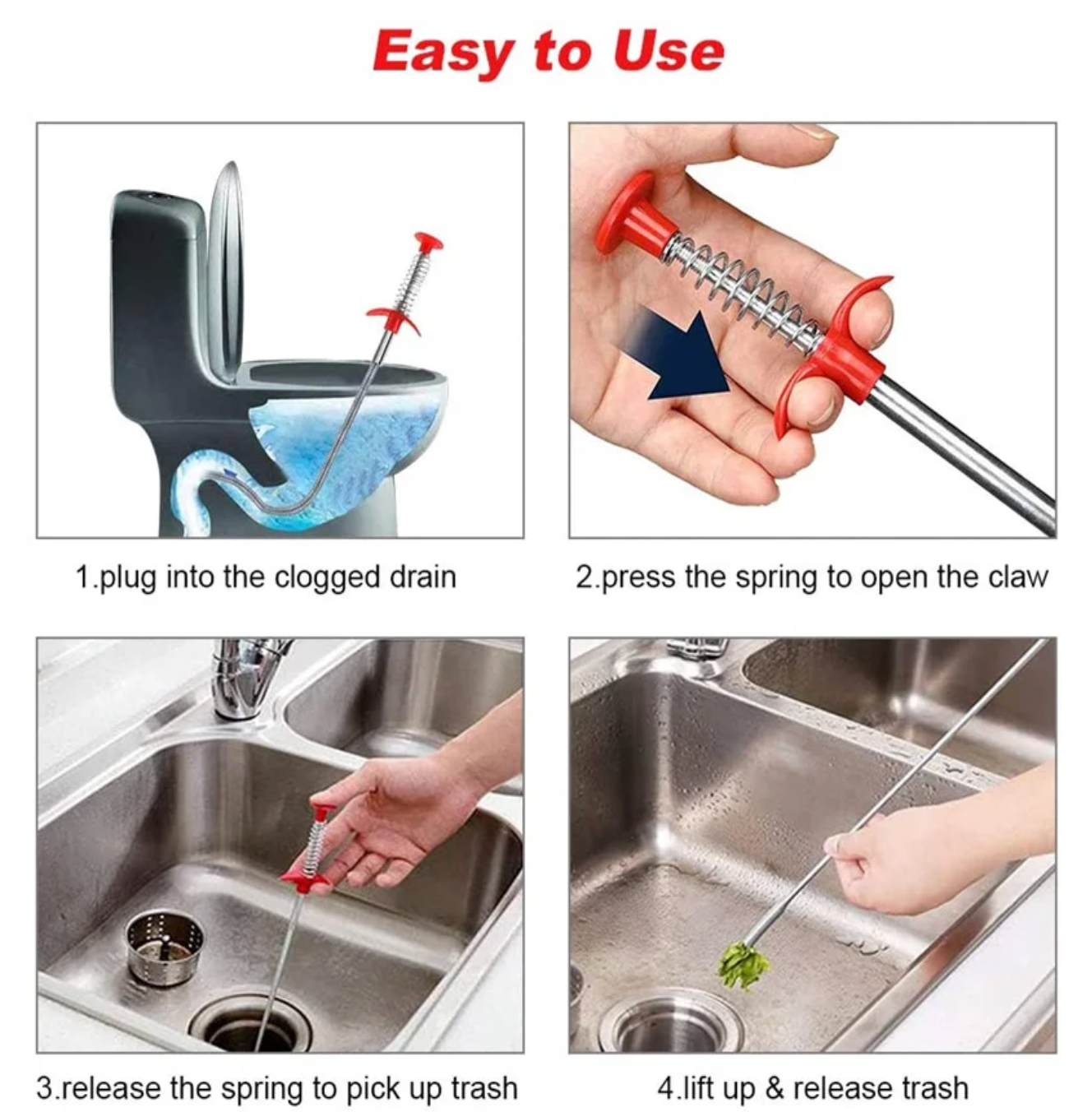 Dispozitiv de Curățare a Scurgerii Reutilizabil