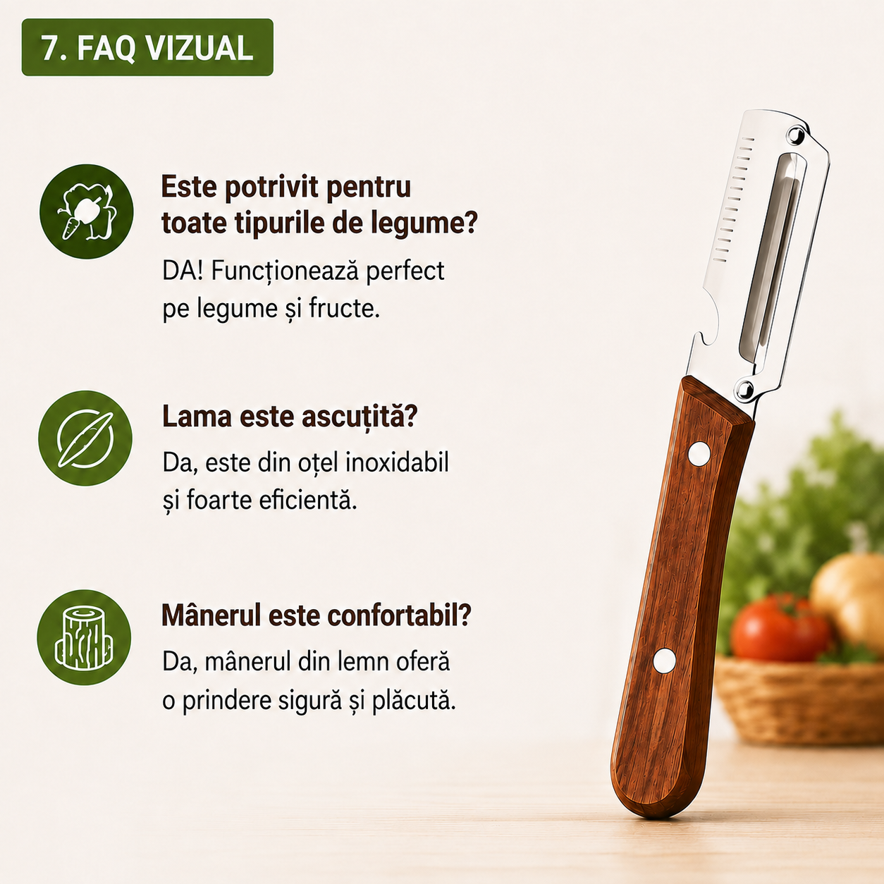Curățător 2 în 1 pentru Legume și Fructe
