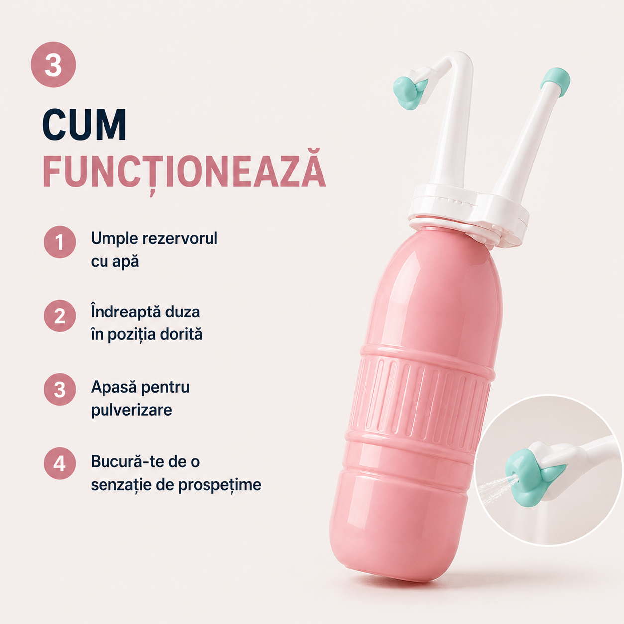 Bideu Portabil pentru Igienă și Prospețime