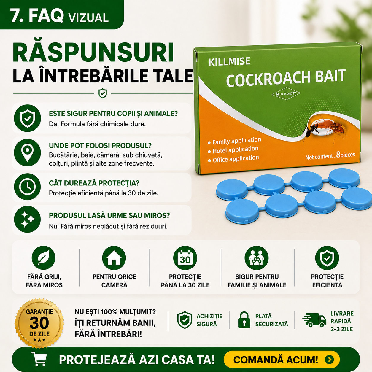 Pastile Anti Gândaci MoohSpry 8 Bucăți
