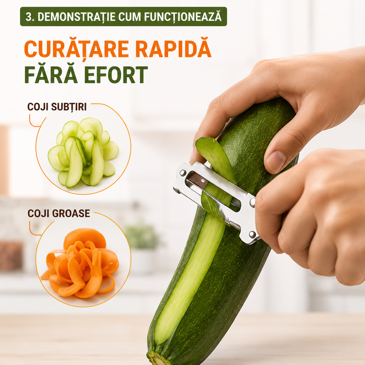 Curățător 2 în 1 pentru Legume și Fructe