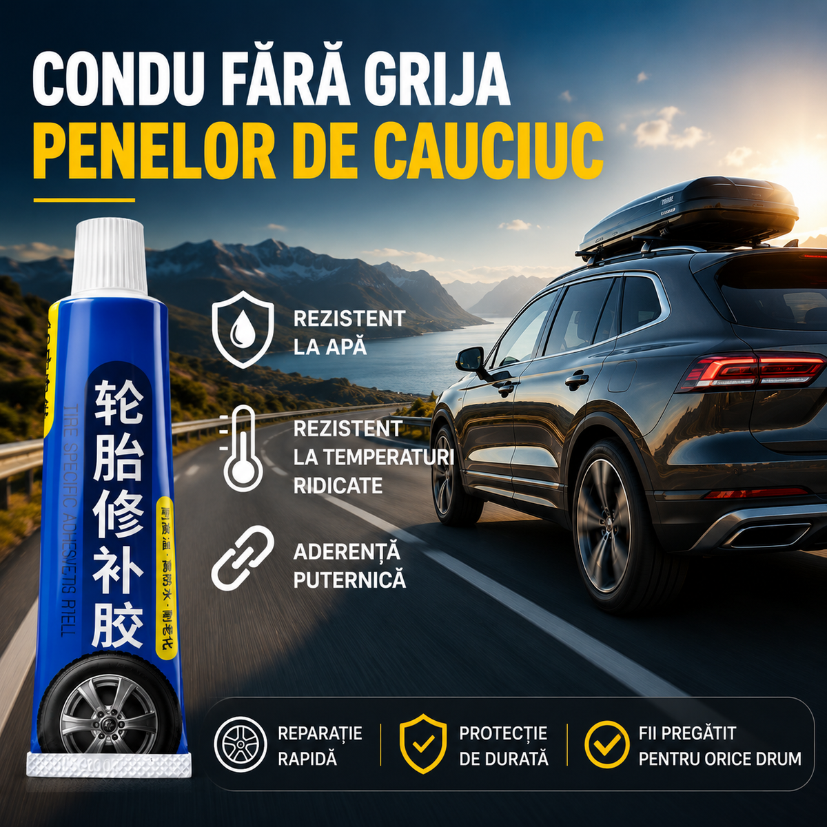 Adeziv Acrilic pentru Repararea Anvelopelor Auto