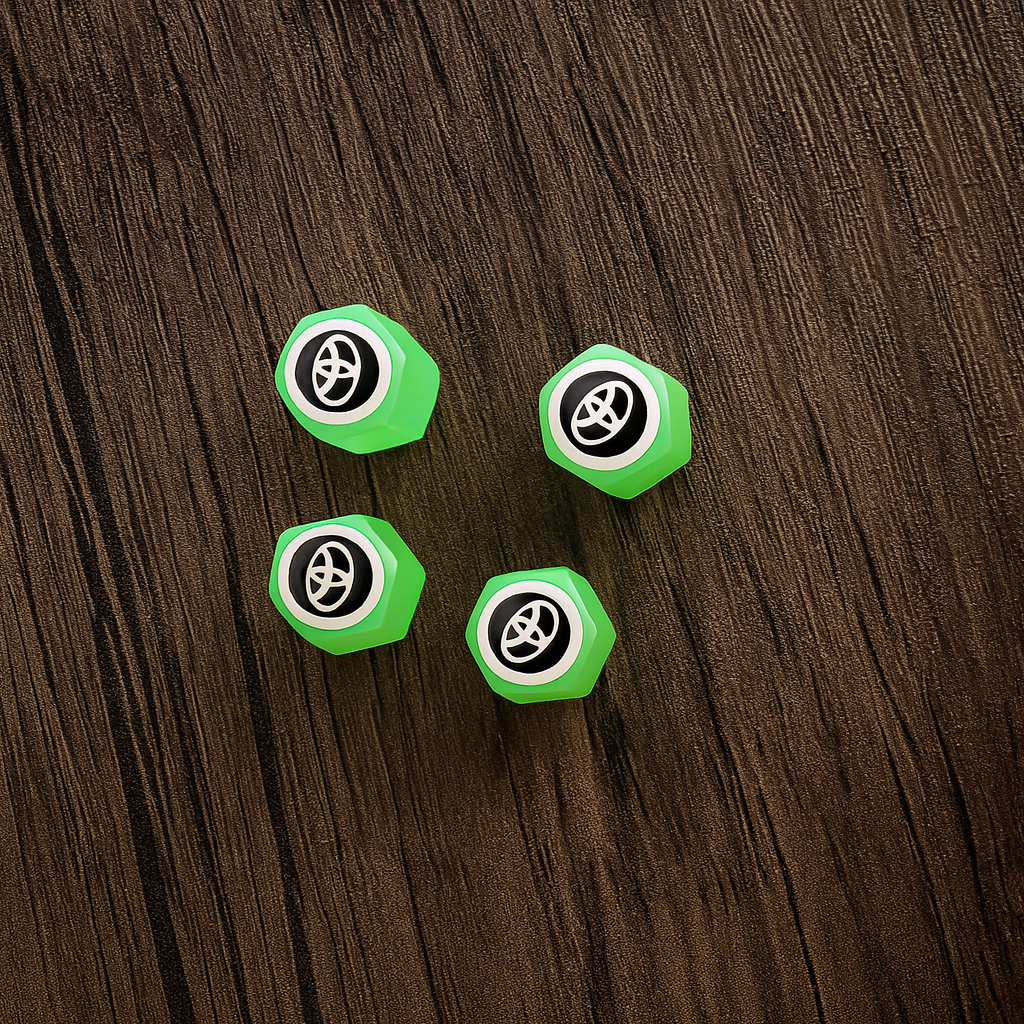 Set 4 Capace Roti Fosforescente cu Sigla