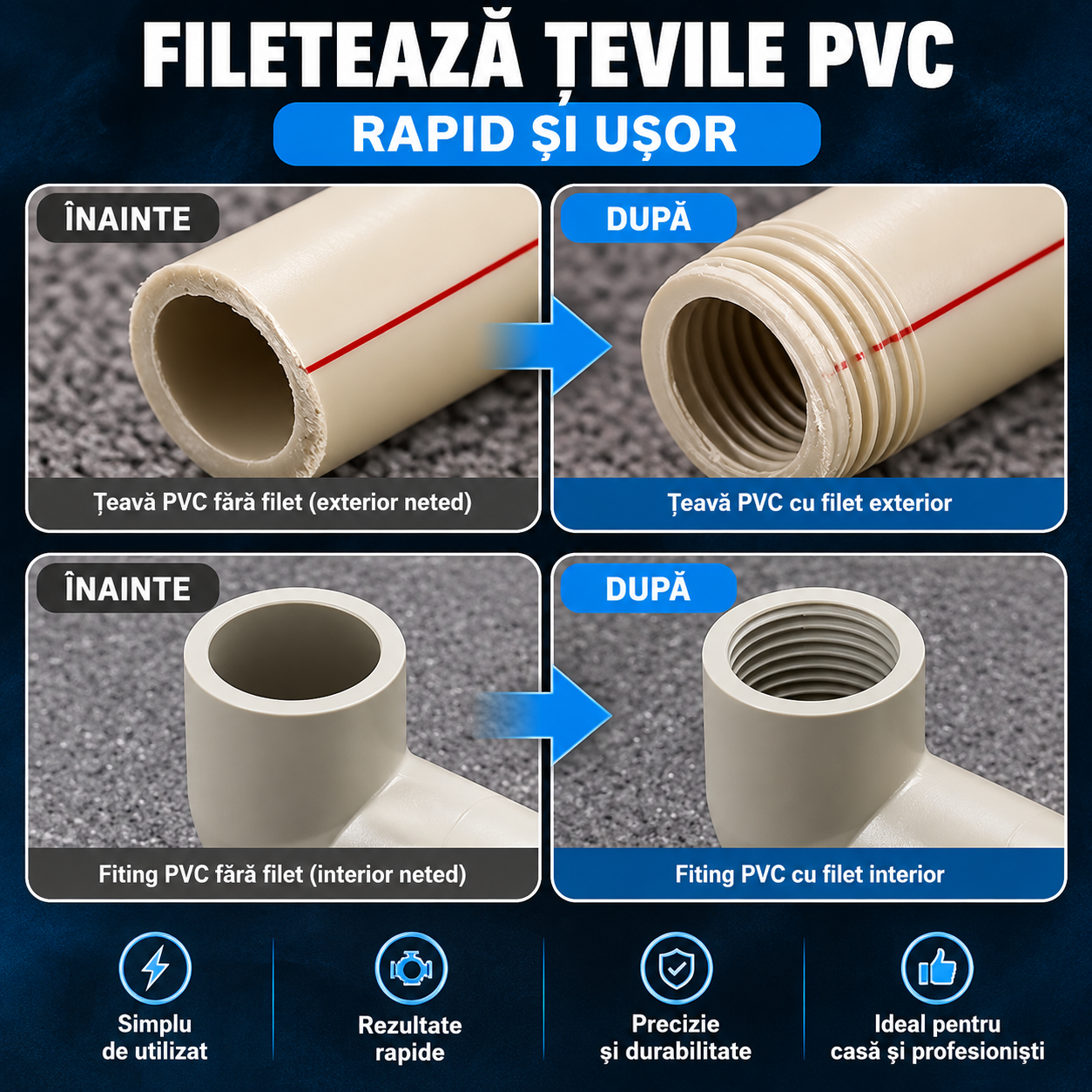 Unelte pentru Repararea Filetelor 20/25/32 mm