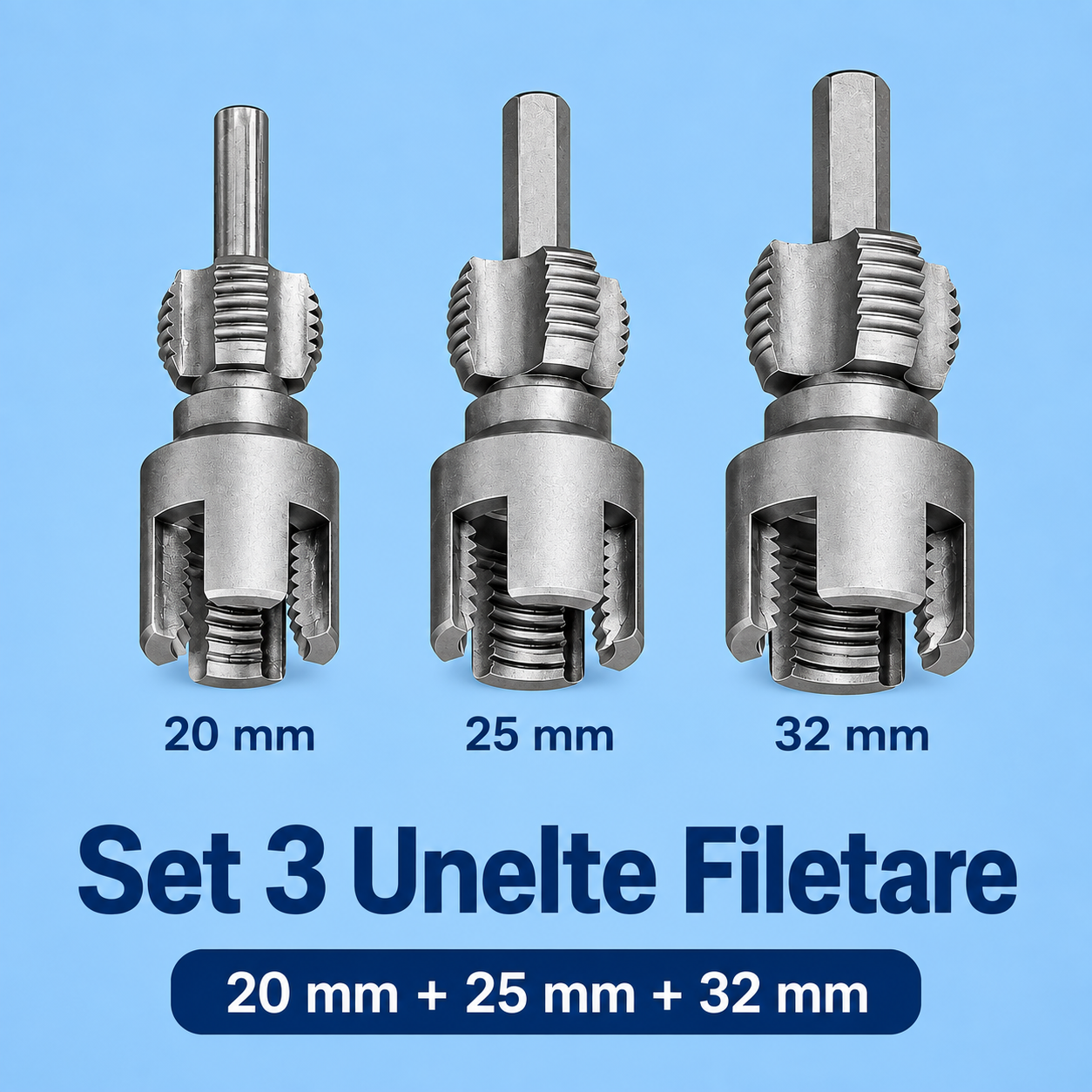 Unelte pentru Repararea Filetelor 20/25/32 mm