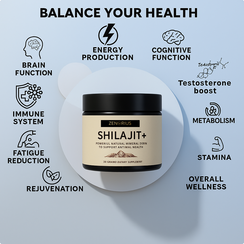 Zenorius Shilajit – Supliment Natural pentru Vitalitate, Focus și Echilibru Interior