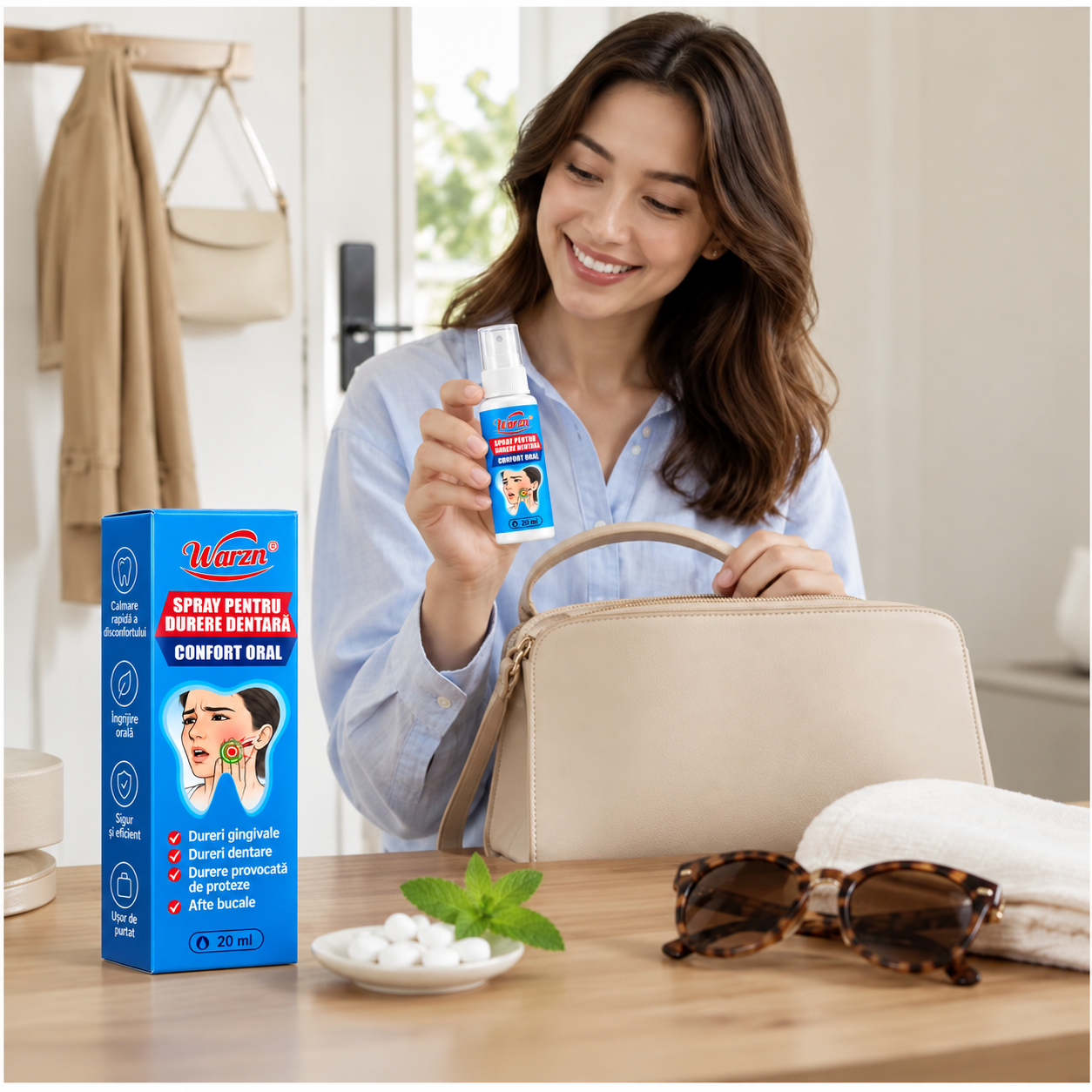 Spray Oral pentru Calmarea Rapidă a Disconfortului Dentar