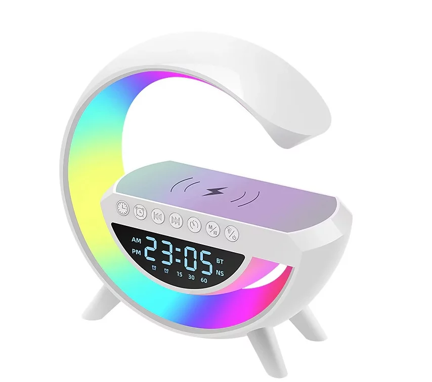 Lampa 3 in 1 - RGB Smart Light, Wireless Fast Charging, Boxa Bluetooth