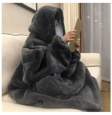 Hanorac tip Pătură, Oversized cu Glugă și Buzunar