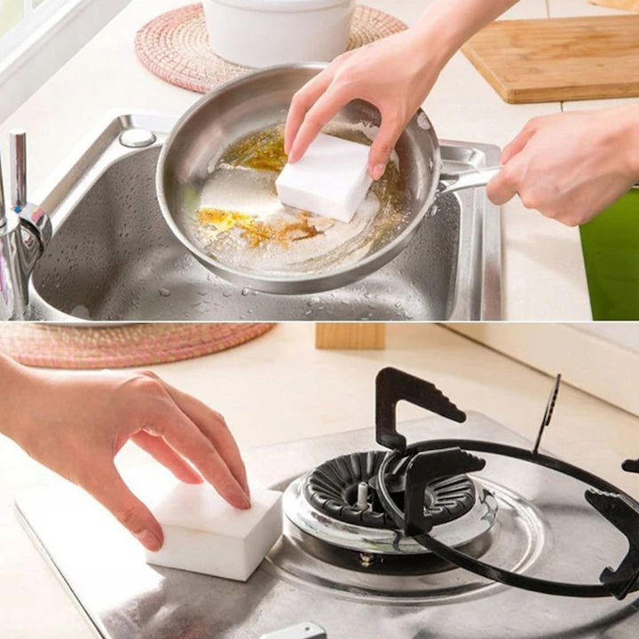 Burete Magic Alb pentru Diverse Suprafețe, Set 10 Bucăți