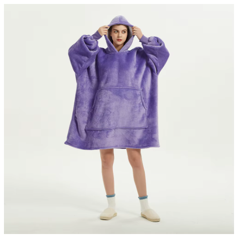 Hanorac tip Pătură, Oversized cu Glugă și Buzunar