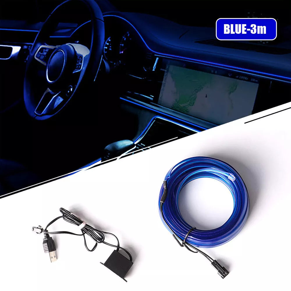 Lumini Led Auto Ambient Blue 1+1 Gratuit