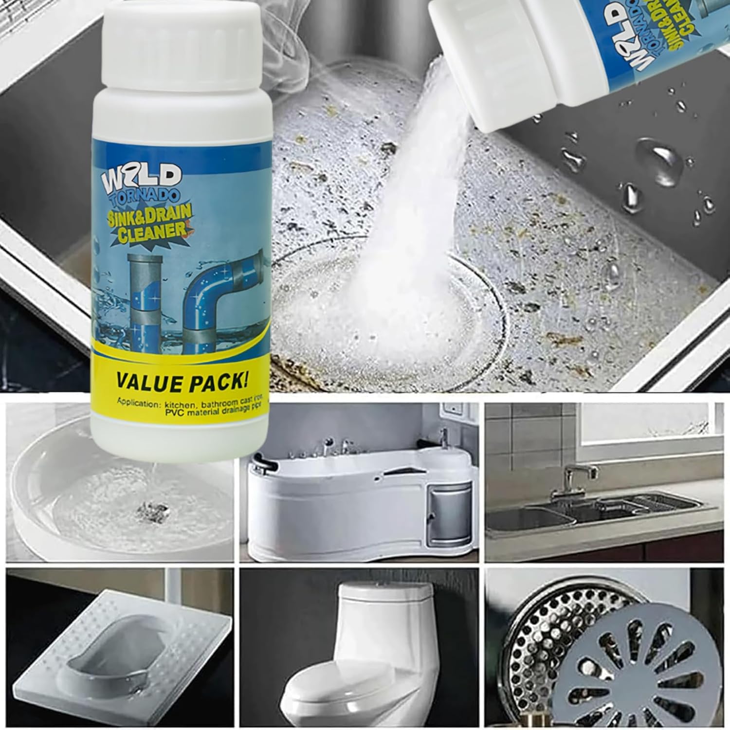 Solutie Instant Pentru Curatat Tevile de Scurgere cu Rol Odorizant