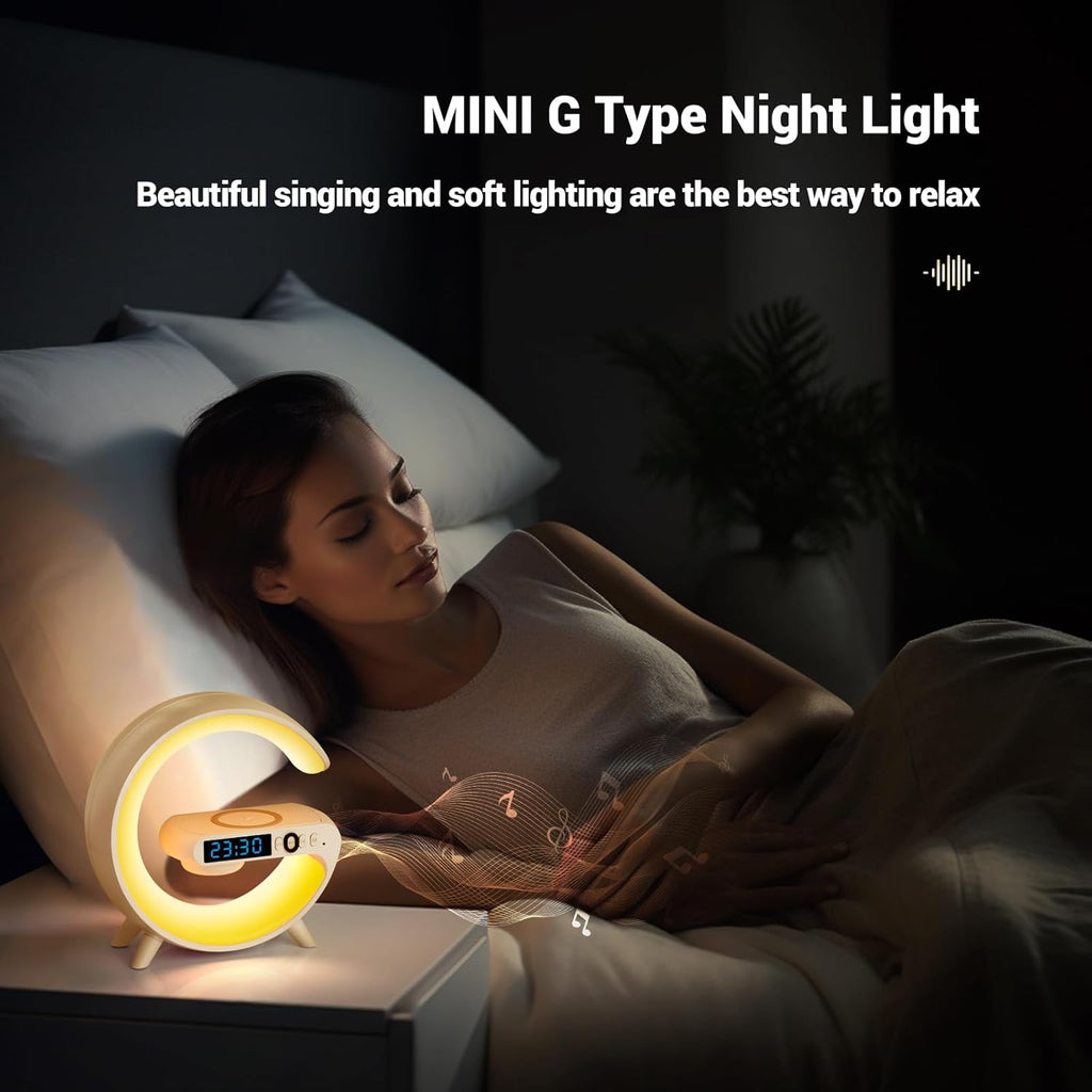 Lampa 3 in 1 - RGB Smart Light, Wireless Fast Charging, Boxa Bluetooth
