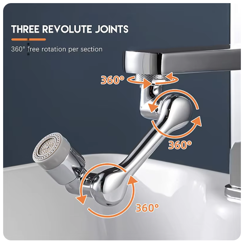 Cap Robinet Pivotant La 360 De Grade Cu Braț Mecanic