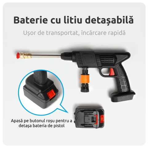 Pistol cu presiune turbo și 3 moduri de pulverizare