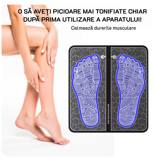 Aparat Masaj Picioare EMS (8 moduri de masaj, 19 nivele de intensitate)