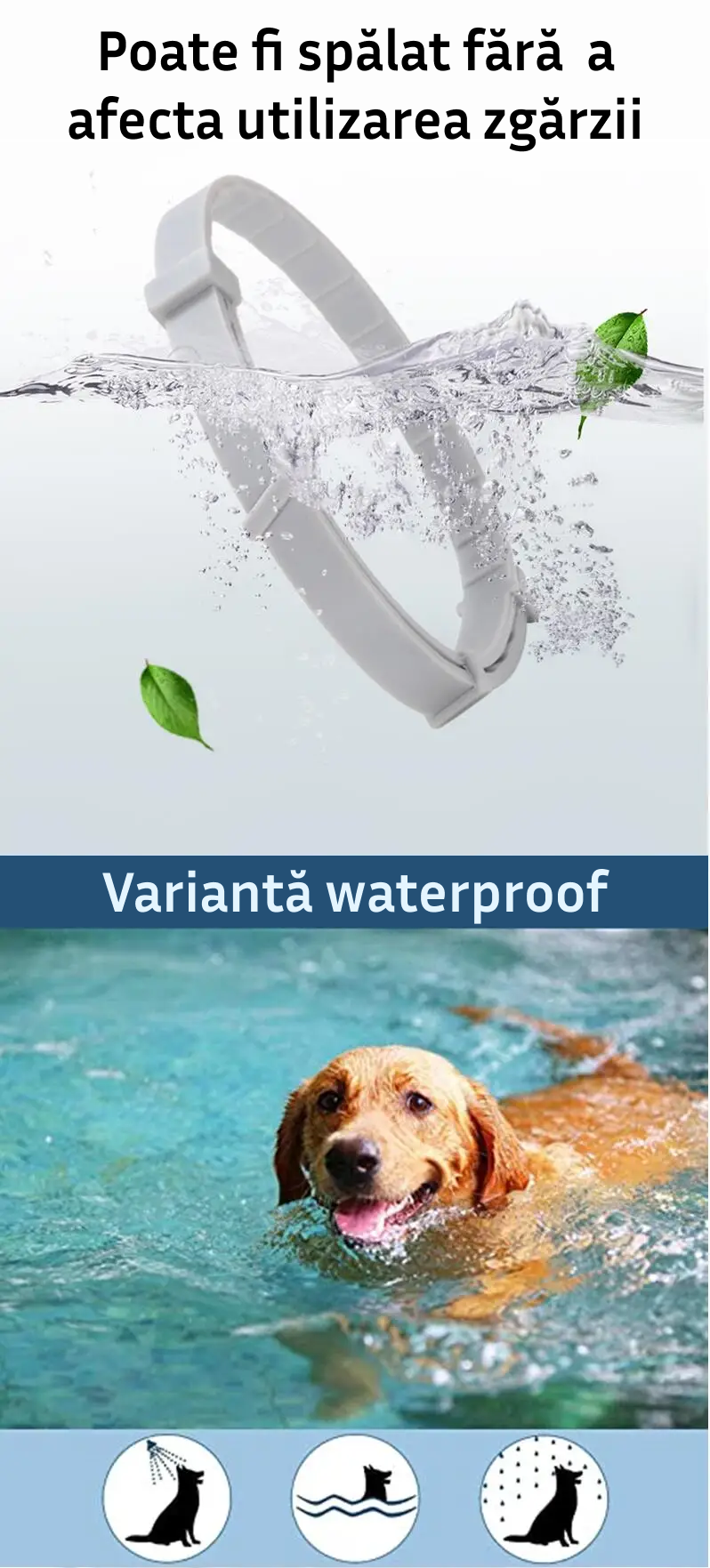 Zgardă purici pentru pisici și câini