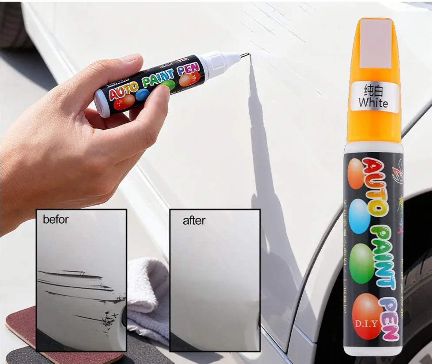 Pensulă Pentru Îndepărtarea Zgârieturilor Auto cu Efect Permanent