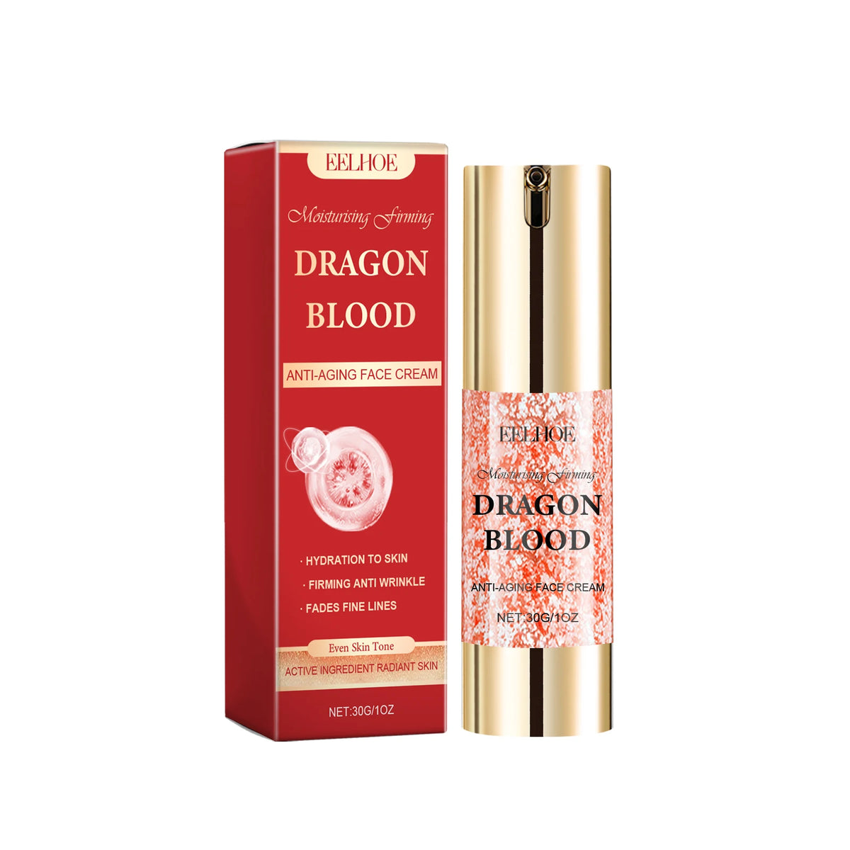 3pcs Dragon Blood Face Care Set Brightening Firming Removel Wrinkle Serum Even Skin Tone Nourishing Hydrating Cream Korean - Firming Cream