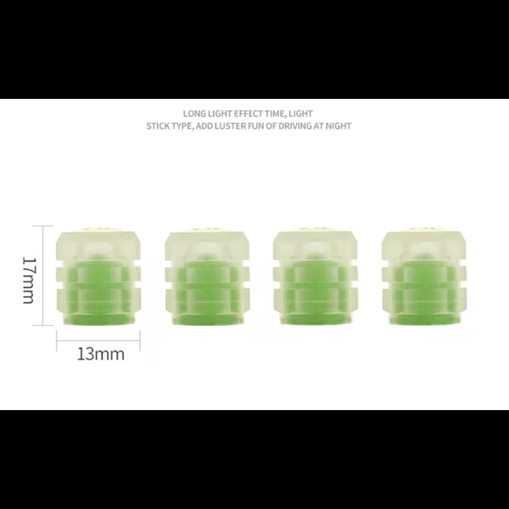 Set 4 Capace Roti Fosforescente cu Sigla