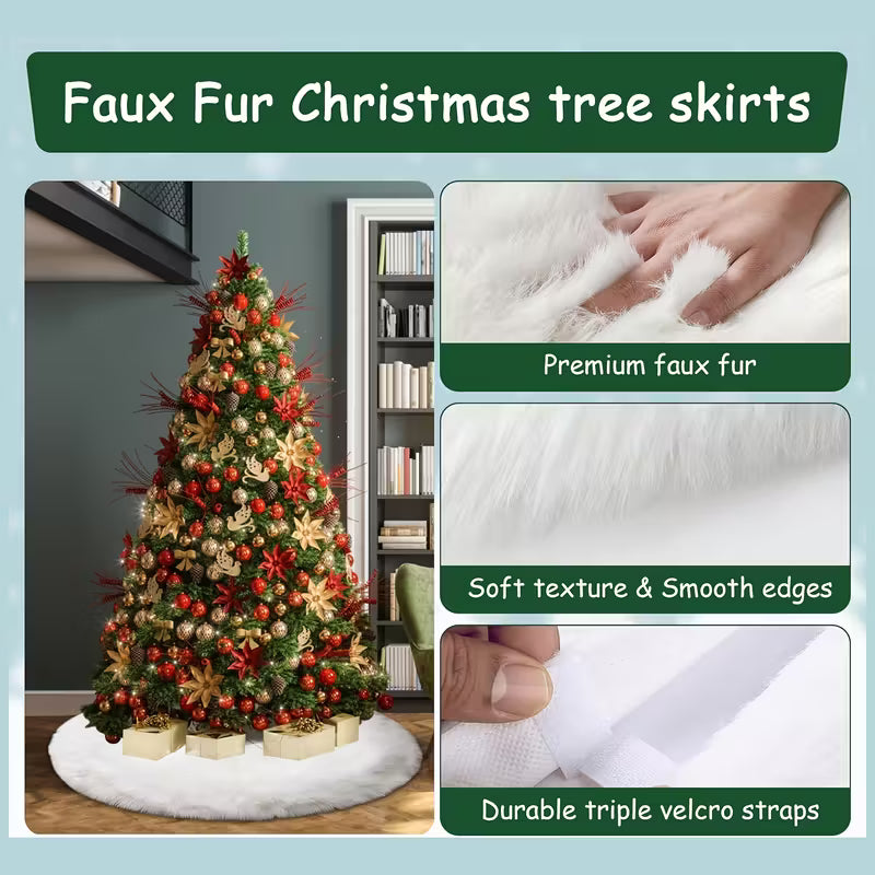 Covoraș Pufos de Crăciun – Eleganță Instant sub Bradul Tău