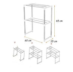 Suport de Bucatarie cu 3 Rafturi pentru cuptorul cu microunde,birou