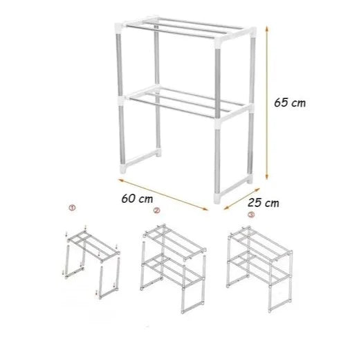 Suport de Bucatarie cu 3 Rafturi pentru cuptorul cu microunde,birou