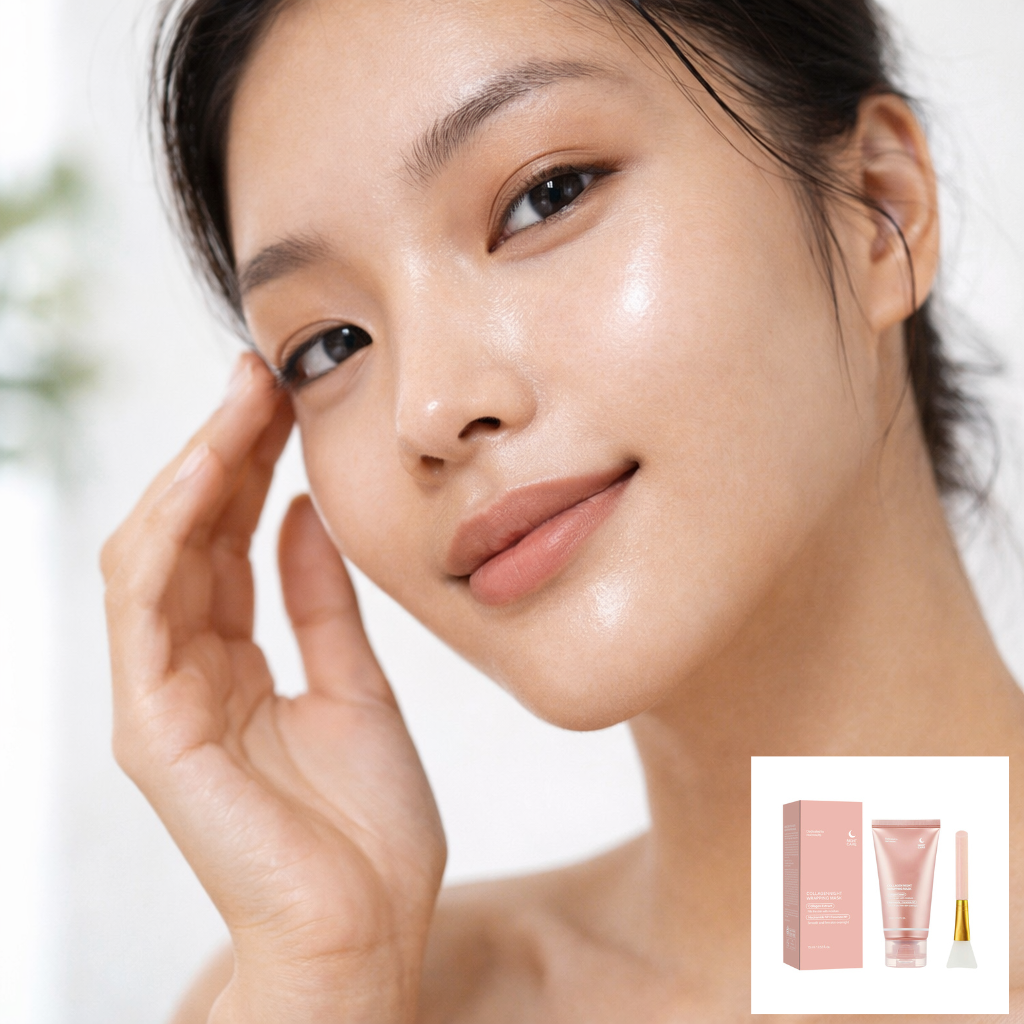 Mască Facială Coreeană Exfoliantă de Noapte cu Colagen