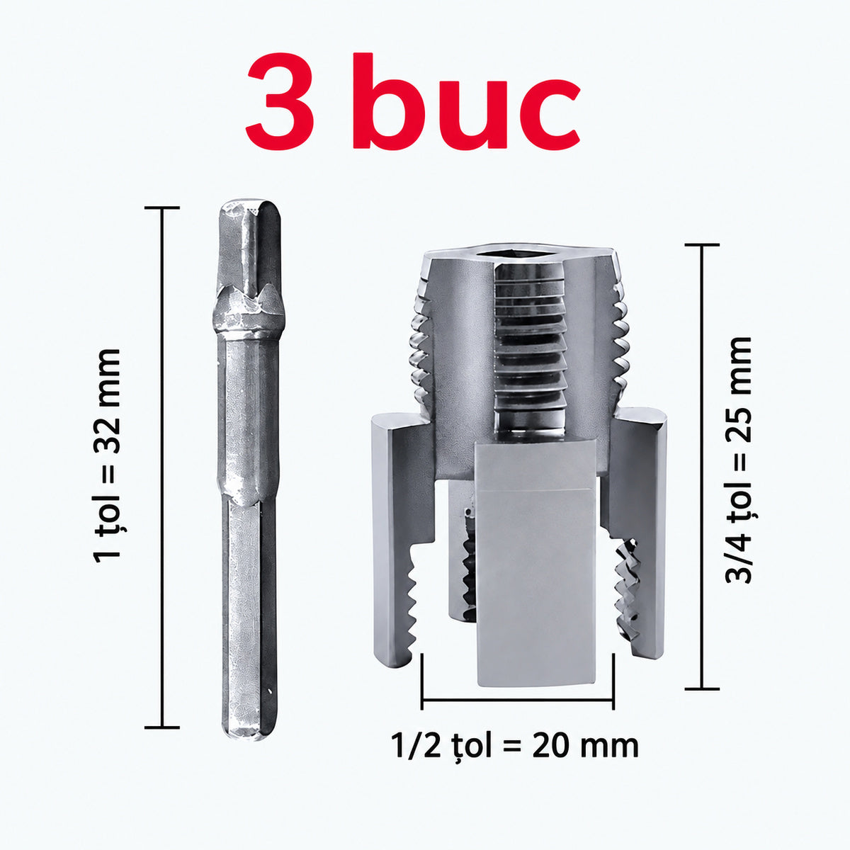 Unelte pentru Repararea Filetelor 20/25/32 mm