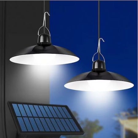 Lampa solara, 3 moduri de iluminare, lumina rece, senzor de lumina, control prin telecomanda